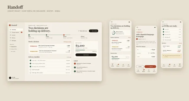 Handoff client portal concept