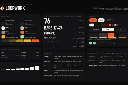 Loopwork design system sheet