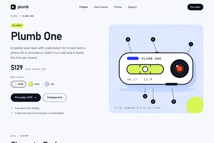Plumb product page