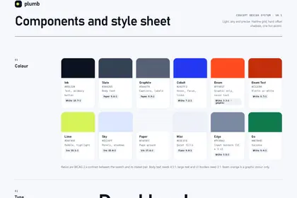 Plumb components and style sheet