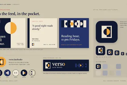 Verso social posts and app icon applications